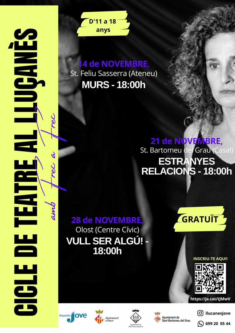 Cicle de teatre al Lluçanès amb Frec a Frec